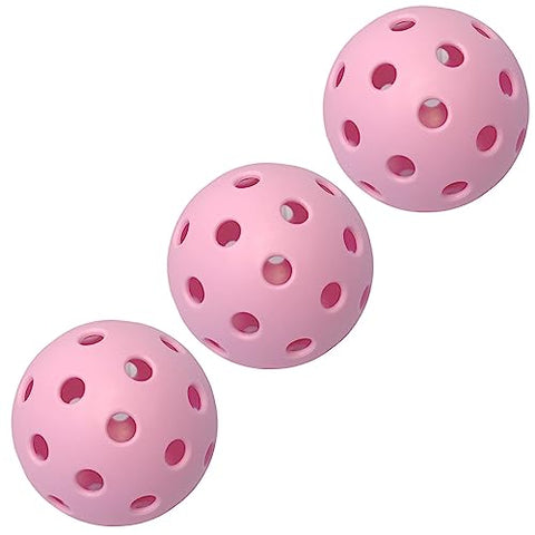 Coastal Sports Outdoors Pickleballs | Premium Durable 40 Hole Pickleball for Outdoor Play (Cherry)