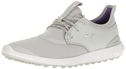 PUMA Women's Ignite Spikeless Sport WMNS Golf Shoe, Gray Violet Silver-Royal Purple, 7 Medium US