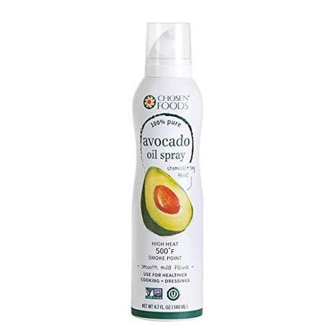 Chosen Foods 100% Pure Avocado Oil Spray 4.7 oz. (2 Pack), Non-GMO, 500° F Smoke Point, Propellant-Free, Air Pressure Only for High-Heat Cooking, Baking and Frying - Ultra Pickleball