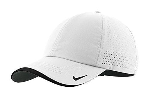 Nike Authentic Dri-FIT Low Profile Swoosh Embroidered Perforated Baseball Cap - White