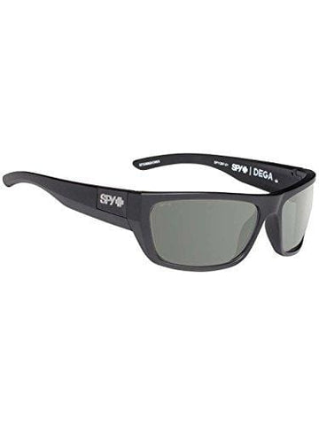 Spy Optic Dega Shield Sunglasses, Matte Black Ansi/Happy Gray/Green, 1.5 mm