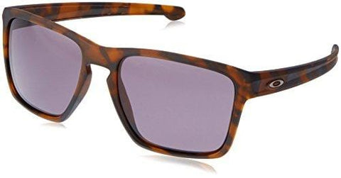 Oakley Men's Sliver XL Rectangular Sunglasses, Matte Brown Tortoise w/Warm Grey, 57 mm