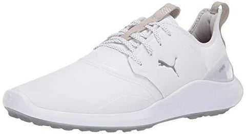 Puma Golf Men's Ignite Nxt Pro Golf Shoe White-Puma Silver-Gray Violet, 9.5 M US