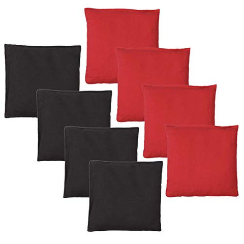 JST-GAMEZ Weather Resistant Cornhole Bags Duck Cloth Set of 8 Regulation Size with Portable Carrying Bag Official Bean Bags for Cornhole Games