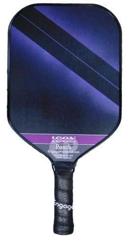 Engage Poach Icon Pickleball Paddle | USAPA Approved | Textured FiberTEK Fiberglass Face & ControlPRO Polymer Core | Lightweight