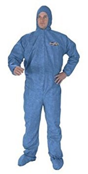 Kleenguard A60 Bloodborne Pathogen and Chemical Protective Coverall Suit Hooded and Booted - M, L, XL, 2XL (Large)