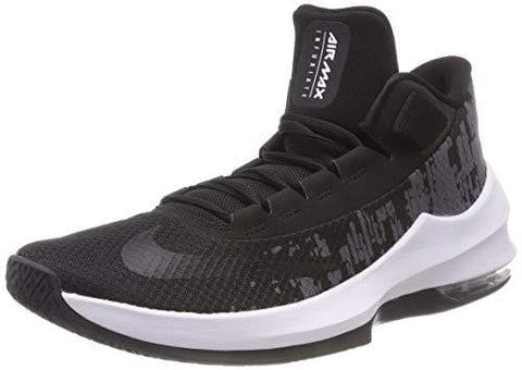 Nike Men's Air Max Infuriate 2 Mid Basketball Shoe Black/White/Anthracite Size 11.5 M US