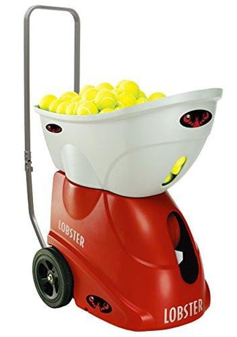 Lobster Sports – Elite One Tennis Ball Machine – Battery Operated – Lightweight – Full-Featured Tennis Ball Hopper – 4- to 8-Hour Battery Life – 60-Degree Lobs – Optional Accessories