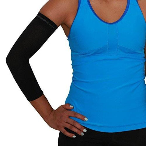 Compression Elbow Sleeve with Copper - Compression Tennis Elbow Sleeve, Tennis Elbow Sleeve, Golfers Elbow, Elbow Tendonitis Relief, Elbow Sleeve Brace, Elbow Sleeve Support (M, Black)