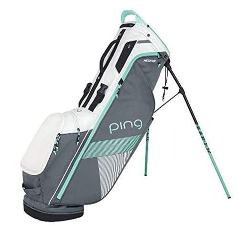 PING Women's 2018 Hoofer Lite Stand Golf Bag (Grey/White/Mint)