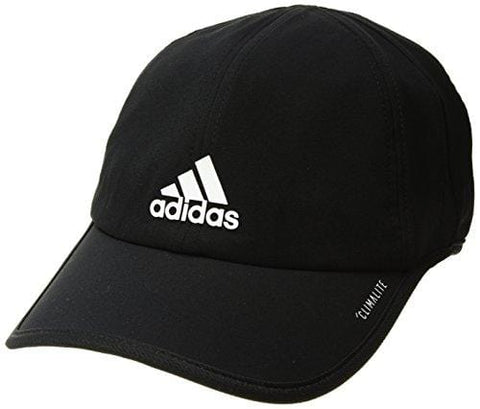 adidas Men's Superlite Relaxed Adjustable Performance Cap, Black/White, One Size [product _type] adidas - Ultra Pickleball - The Pickleball Paddle MegaStore