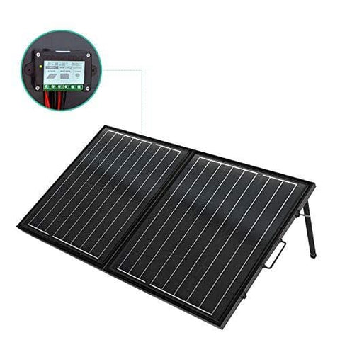 ECO-WORTHY 120 Watt 12Volt Off Grid Monocrystalline Portable Foldable Solar Panel Suitcase with Charge Controller