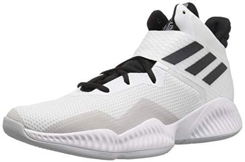 adidas Men's Explosive Bounce 2018 Basketball Shoe, White/Black/Light Solid Grey, 10.5 M US