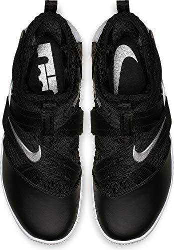 Nike Mens Lebron Soldier XII 12 TB Basketball Shoes Black/Silver Size 8.5 US