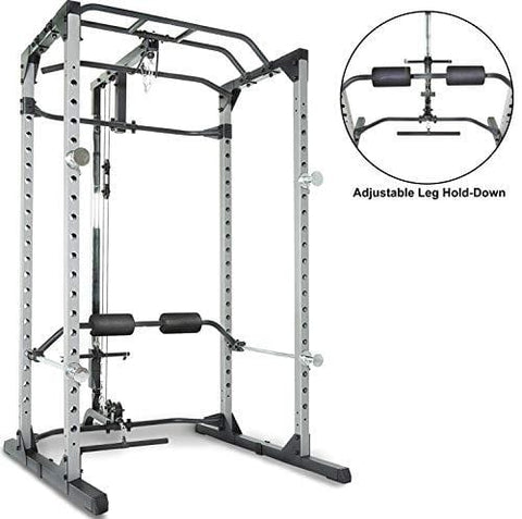 Fitness Reality 810XLT Super Max Power Rack Cage with LAT Pull Down and Low Row Cable Attachment