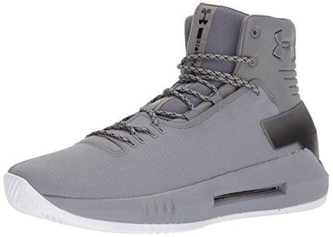 Under Armour Men's Drive 4 Basketball Shoe, Zinc Gray (101)/Black, 8.5
