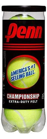 Penn Championship Tennis Balls - Extra Duty Felt Pressurized Tennis Balls - 12 Cans, 36 Balls
