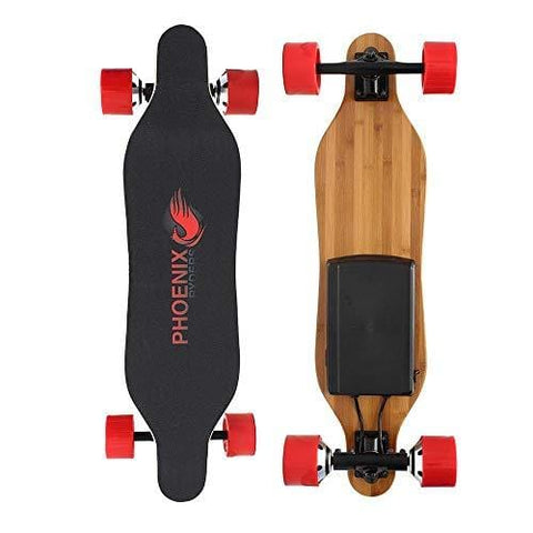 Alouette Phoenix Ryders Electric Skateboard Longboard 4.4AH Lithium Battery,Dual Motor Each 250W, 32 Inches Maple with Remote Control