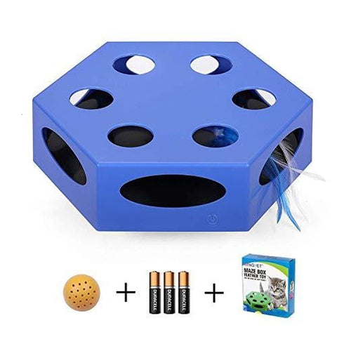 WingPet Interactive Electronic Cat Toy with Random Rotating Feather, Kitten Automatic Teaser Play Toy, Stimulate Hunting Instincts and Sense (Battery Included)