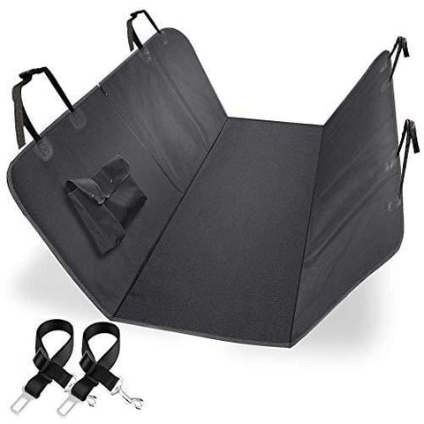 URPOWER Pet Seat Cover Car Seat Cover for Dogs - Hammock Convertible, Scratch Proof, Durable and Washable Pet Seat Covers with Pockets for Cars Trucks and SUVs.