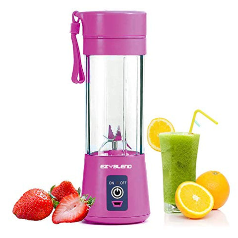 EZ Blend Portable Blender – Blender for Shakes & Smoothies – Juicer Cup – USB Rechargeable Travel Blender – Single Serve Blender with Portable Tumbler – 380 ml Blender - Purple