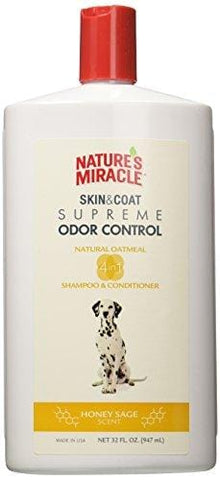 Nature's Miracle Natural Oatmeal Shampoo And Conditioner For Dogs, Honey Sage Scent 32 Ounces