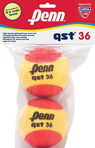 Penn QST 36 Foam Tennis Balls, 3 Ball Polybag