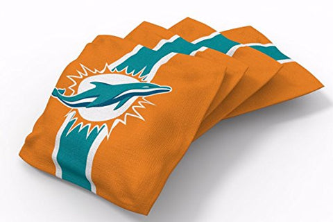 PROLINE 6x6 NFL Miami Dolphins Cornhole Bean Bags - Stripe Design (A)