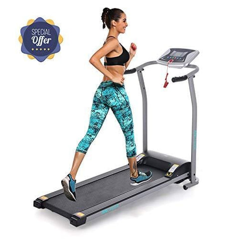 Folding Electric Treadmill Incline Motorized Running Machine Smartphone APP Control for Home Gym Exercise (Z 1.5 HP- Silver-Not with APP Control- Not Incline)