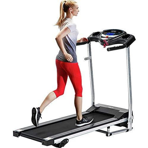 Merax Fitness Folding Treadmill - Electric Motorized Exercise Machine for Running & Walking [Easy Assembly] (Classic Black)