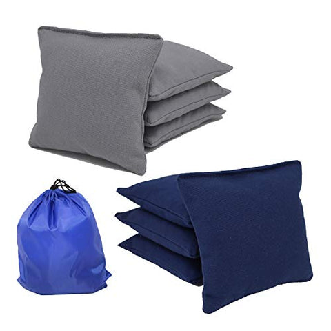 Free Donkey Sports Regulation Cornhole Bags. Corn-Filled. Includes Storage Bag. Choose Your Colors (Navy/Gray)