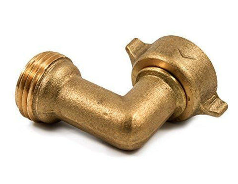 Camco 90 Degree Hose Elbow- Eliminates Stress and Strain On RV Water Intake Hose Fittings, Solid Brass (22505)