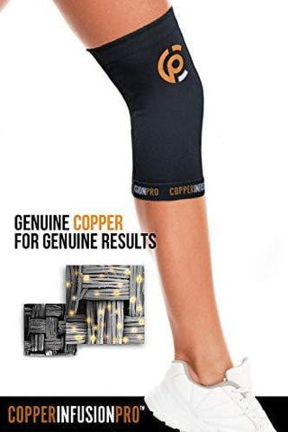 Copper Compression Knee Sleeve Support Brace-Arthritis Meniscus Tear Patella Protector-Relieve Muscle and Joint Pain-Running Powerlifting CrossFit-Sports Injury Recovery-Copper Infusion Pro (XX_Large)