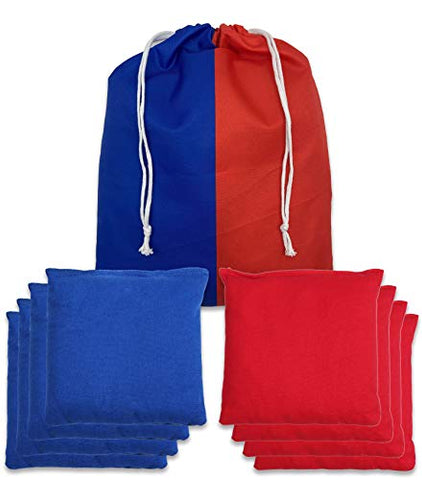 SPORT BEATS Cornhole Bags All Weather Cornhole Bean Bags Set of 8 for Cornhole Toss Games-Regulation Weight & Size-Includes Tote Bags