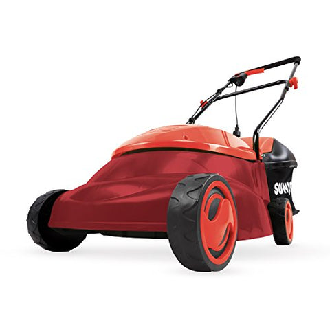 Sun Joe MJ401E-RED Mow Joe 14-Inch 12 Amp Electric Lawn Mower With Grass Bag, Red