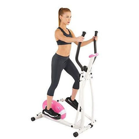 Sunny Health & Fitness P8300 Pink Magnetic Elliptical Trainer Elliptical Machine w/LCD Monitor