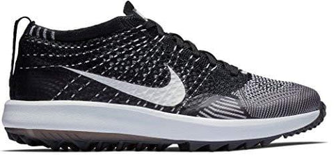 Nike Women's Flyknit Racer G Spikeless Golf Shoes Black/White Size 11