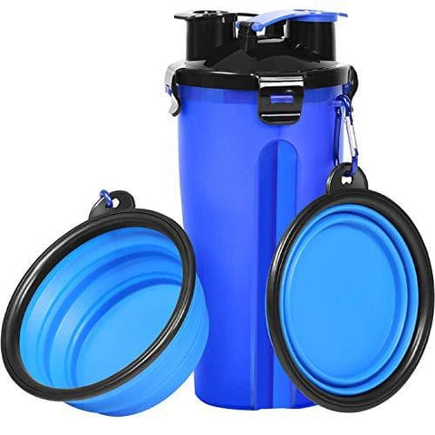 UPSKY Dog Water Bottle Dog Bowls for Traveling Pet Food Container 2-in-1 with Collapsible Dog Bowls, Outdoor Dog Water Bowls for Walking Hiking Travelling