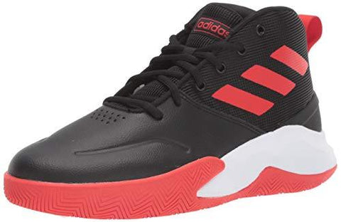 adidas Men's OwnTheGame Wide Basketball Shoe, Black/Active Red/White, 10.5 W US