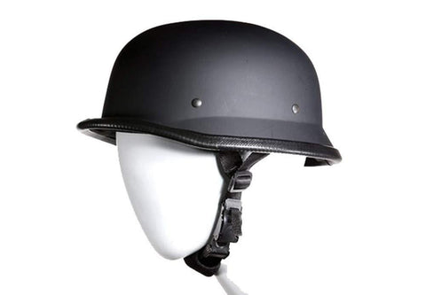 German Novelty Flat Black Motorcycle Half Helmet Cruiser Biker S,M,L,XL,XXL (2XL, FLAT BLACK)