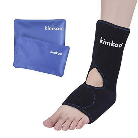 Foot&Ankle Ice Pack Wrap-2 Gel Packs for Pain Relief -Hot/Cold Therapy for Injuries, Sprains, Muscle Pain,Reusable Freezable and Adjustable (XS-XL) …