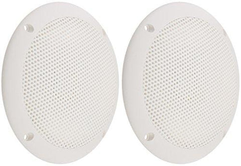 PQN Enterprises ECO50-4W Waterproof Ultra-Slim RV Marine Speaker, White, 5"