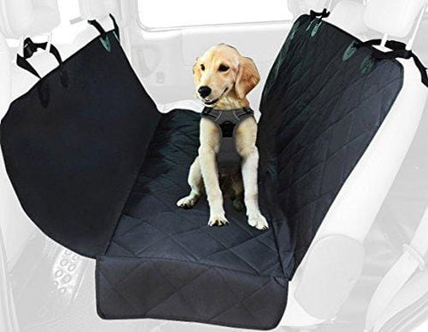 Best Pet Supplies Best Pet Supplies Water Resistant Back Seat Cover for Dogs with Protective Pouch | Nonslip Backseat Protector for Cars, SUVs & Trucks (Black)