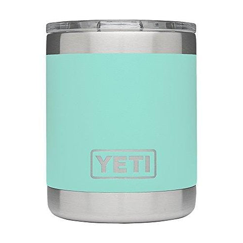 YETI Rambler 10oz Vacuum Insulated Stainless Steel Lowball with Lid, Seafoam DuraCoat