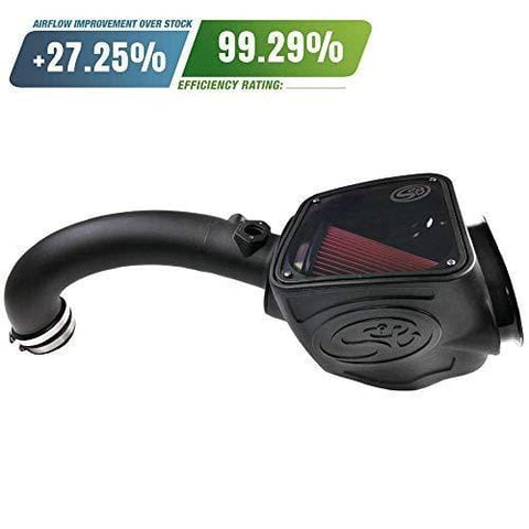 S&B Filters 75-5082 Cold Air Intake For 2016-2018 Nissan Titan 5.0L Cummins Diesel (Oiled Cleanable, 8-ply Cotton Filter)