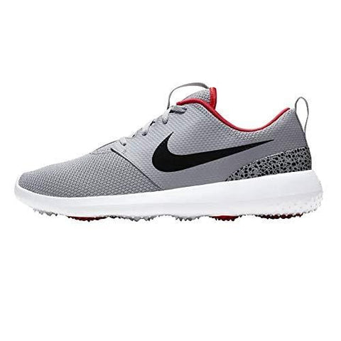 NIKE Roshe G Spikeless Golf Shoes 2019 Cement Gray/Black/White/University Red Medium 12