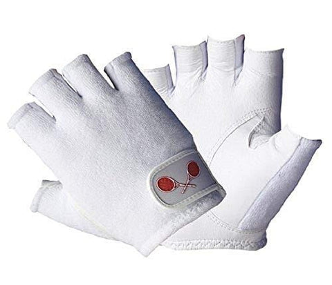 Unique Sports Tourna Women's Half Finger Tennis Glove (Medium, Left)