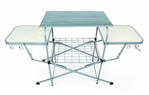 Camco Deluxe Folding Grill Table, Great for Picnics, Tailgating, Camping, RVing and Backyards; Quick Set-up and Folds Down to Only 6 Inches Tall for Convenient Storage (57293)