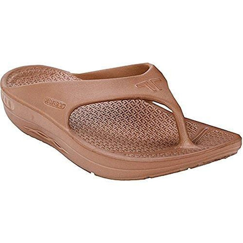 Telic Terox Unisex Fashion Flip Flop Sandal (Made in the USA) (Large (US Wn's 11/Men's 10), Coffee Bean)