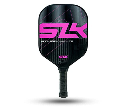 SLK Atlas Pickleball Paddle | Graphite Pickleball Paddle features G5 Control Graphite Face & Polymer Rev-Core+ | Designed in the USA | Perfect starter for any upcoming pickleball player (Atlas Purple)
